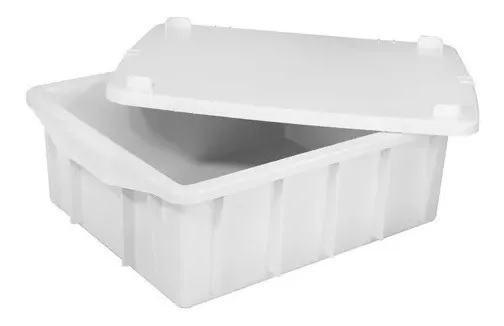 Caixa Organizadoras plástica com tampa 15 Litros Branca