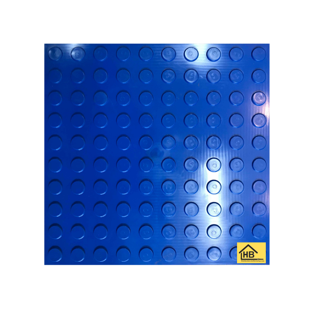 Piso Antiderrapante PVC Moeda Placa 50x50cm AZUL