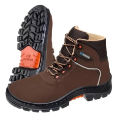Bota ocupacional em couro (nubuck) Premier Marrom CA. 41369 - Marluvas