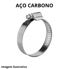 Abraçadeira Aço Carbono Rosca Sem Fim 32 X 44 fita de 14mm - Unidade