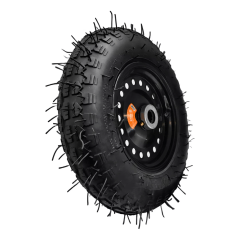 Roda Pneumática Para Carrinho 350-8 Com Rolamento gaiola (rolete) eixo de 1" - AJAX
